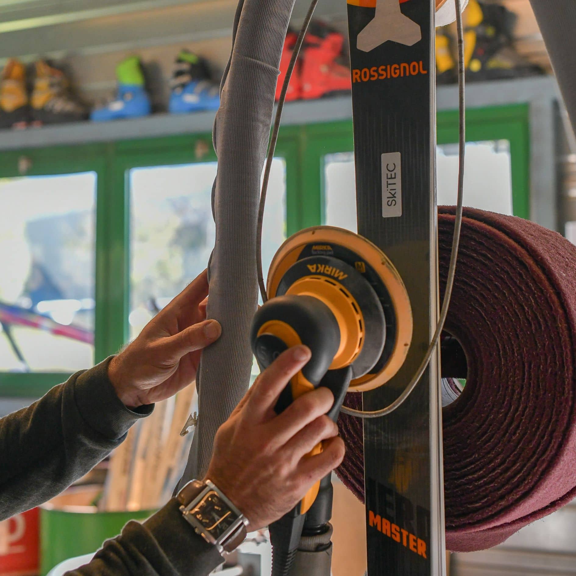 Production ski upcycling France atelier